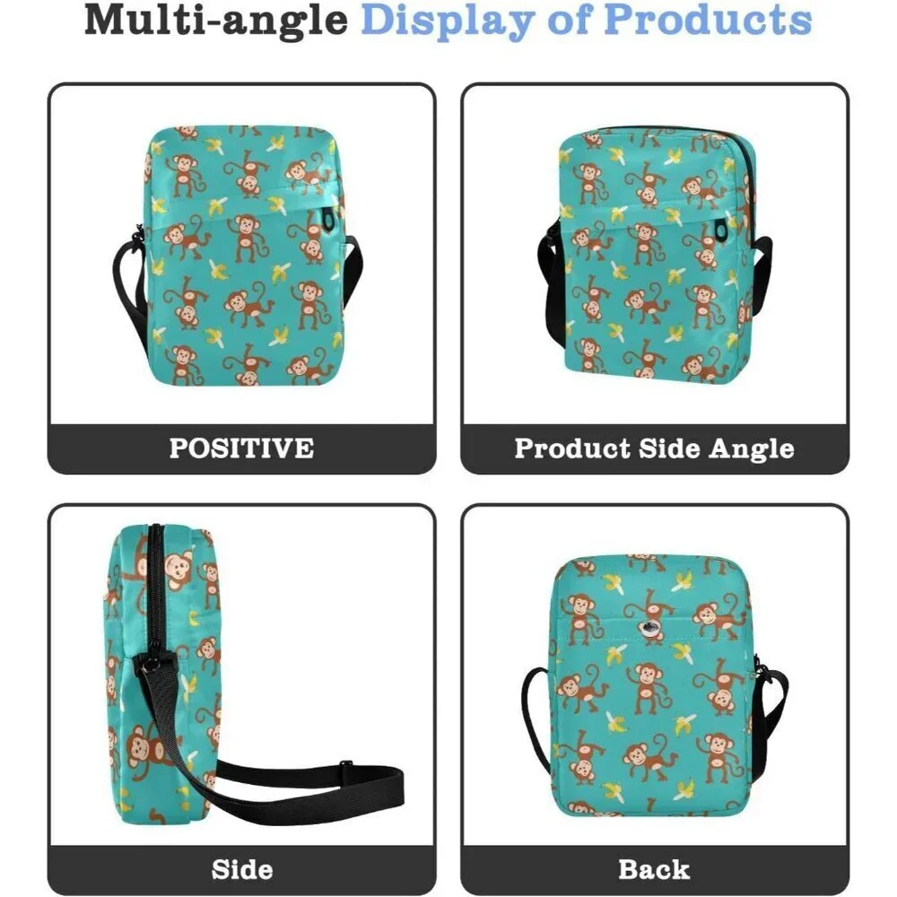 Small Polyester Crossbody Bag Women Men Compact Travel Daily Use